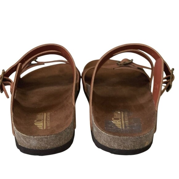 Cliffs by White Mountain Womens Size 10M Brown Faux Leather Sandals Cork Footbed - Picture 5 of 7
